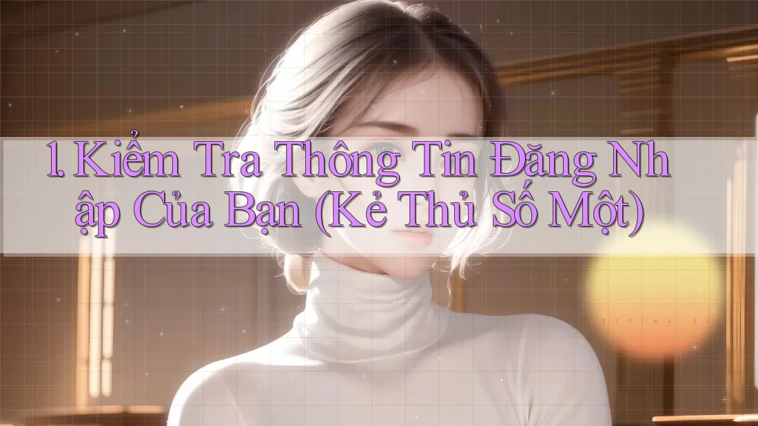 1. Kiểm Tra Thông Tin Đăng Nhập Của Bạn (Kẻ Thủ Số Một) 1. Kiểm Tra Thông Tin Đăng Nhập Của Bạn (Kẻ Thủ Số Một)