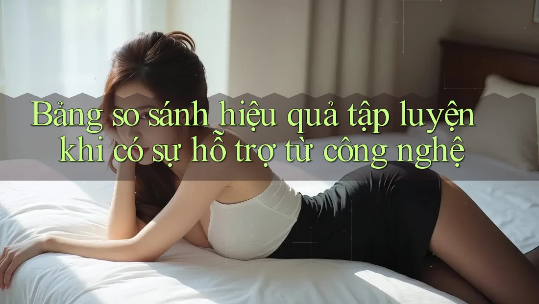 Bảng so sánh hiệu quả tập luyện khi có sự hỗ trợ từ công nghệ Bảng so sánh hiệu quả tập luyện khi có sự hỗ trợ từ công nghệ