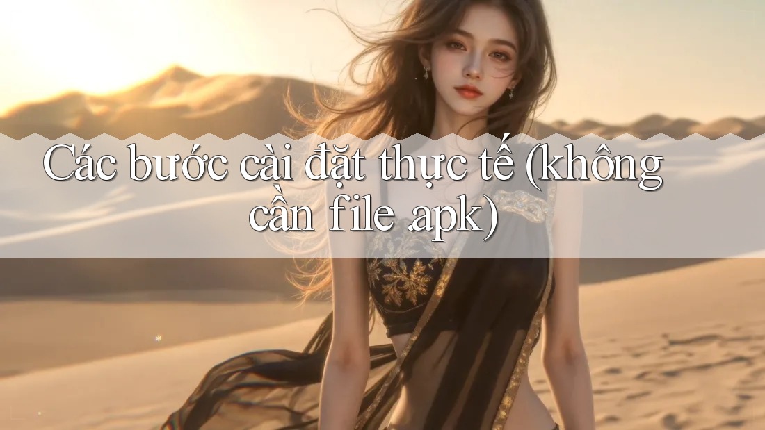 Các bước cài đặt thực tế (không cần file. apk)