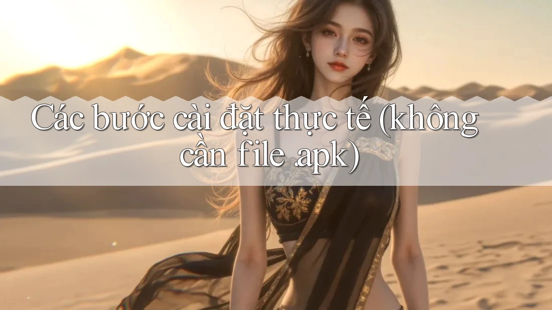 Các bước cài đặt thực tế (không cần file. apk)