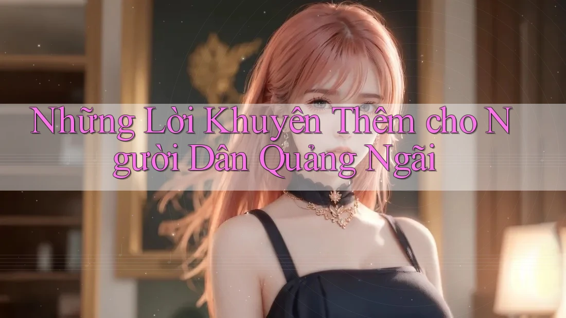 Những Lời Khuyên Thêm cho Người Dân Quảng Ngãi Những Lời Khuyên Thêm cho Người Dân Quảng Ngãi